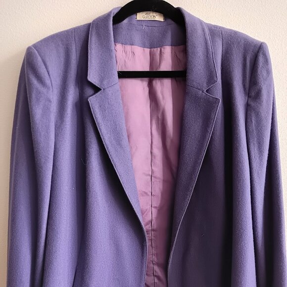 Vintage 80s Purple Gordon of Philadelphia Blazer and Matching Skirt - Picture 1 of 6